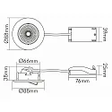 nobilé downlight 5068 ECO DOB round, swivelling, incl. driver, set of 1 IP40, nickel dimmable