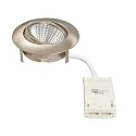 nobilé spot 5068 ECO DOB round IP40, brushed nickel dimmable