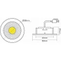 Downlight A 5068 T FLAT BIO dimmable IP40, dégager, nickel brossé gradable