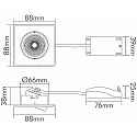 downlight 5068Q ECO DOB square IP40, chrome dimmable