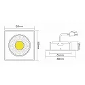downlight A 5068Q T FLAT BIO dimmable IP40, chrome matt, clear dimmable