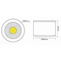 nobilé Downlight A 5068 BIO pivotant LED IP40, chrome, couvert de poudre gradable
