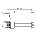 nobilé Câble de connexion  LED SMD 5050 RGB lot de 5, RGB