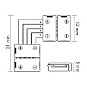 nobilé Connecteur d'angle LED SMD 5050 lot de 5, 4 pôles