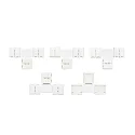 Connecteur en T LED SMD 5050/5630 2 pôles, lot de 5