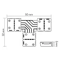 nobilé Connecteur en T LED SMD 5050 lot de 5, 4 pôles