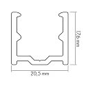 nobilé retaining clip LED NEON SMD 1516 RGB mechanical, set of 10, silver