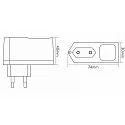 Bloc d'alimentation enfichable EL-4ST-350, blanche