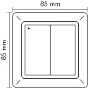 nobilé Bouton-poussoir 2 voies, contrôlable par Bluetooth, scintillant, blanche