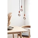 Nordlux Luminaire à suspension HANG E27 IP20, mat, noir , terre cuite 