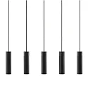 Luminaire à suspension TILO 5 flammes GU10 IP20, noir , noir mat 