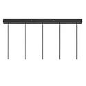 Pendant luminaire TILO, 5 flames, GU10, IP20, black