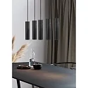 Pendant luminaire TILO, 5 flames, GU10, IP20, black