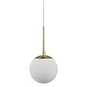 Nordlux Luminaire à suspension GRANT 15 E14 IP20, scintillant, laiton, blanc opale, blanche 