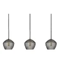 Nordlux Luminaire à suspension ORBIFORM 3 flammes E14 IP20, laiton, couleurs fumée, noir  
