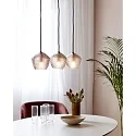 Nordlux Luminaire à suspension ORBIFORM 3 flammes E14 IP20, laiton, couleurs fumée, noir  