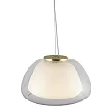 Nordlux Luminaire à suspension JELLY E27 IP20, scintillant, dégager, laiton, blanc opale, blanche 