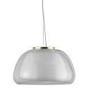 Nordlux Luminaire à suspension JELLY E27 IP20, scintillant, dégager, laiton, blanc opale, blanche 