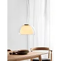 Nordlux Luminaire à suspension JELLY E27 IP20, scintillant, dégager, laiton, blanc opale, blanche 