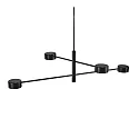 Nordlux Luminaire à suspension CLYDE 4 flammes IP20, noir, noir mat gradable