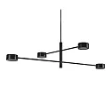 Nordlux Luminaire à suspension CLYDE 4 flammes IP20, noir, noir mat gradable