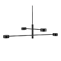Nordlux Luminaire à suspension CLYDE 4 flammes IP20, noir, noir mat gradable