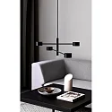 Nordlux Luminaire à suspension CLYDE 4 flammes IP20, noir, noir mat gradable