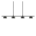 Luminaire à suspension CLYDE 4 flammes IP20, noir, noir mat gradable