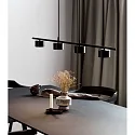 Nordlux Luminaire à suspension CLYDE 4 flammes IP20, noir, noir mat gradable