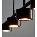 Nordlux Luminaire à suspension CLYDE 4 flammes IP20, noir, noir mat gradable