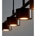 Nordlux Luminaire à suspension CLYDE 4 flammes IP20, noir, noir mat gradable