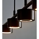 Nordlux Luminaire à suspension CLYDE 4 flammes IP20, noir, noir mat gradable