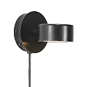 Luminaire mural CLYDE IP20, noir , noir mat gradable