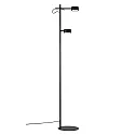 Nordlux LED Floor lamp CLYDE, 2x 5W, 2700K, 2x 350lm, IP20, 3-Step MOODMAKER, black