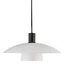 Nordlux Luminaire à suspension VERONA E27 IP20, blanc opale, noir , noir mat 