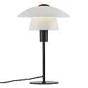 Lampe de table VERONA E27 IP20, blanc opale, noir , noir mat 