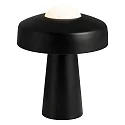 Nordlux Lampe de table TIME E27 IP20, blanc opale, noir , noir mat 