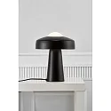 Nordlux Lampe de table TIME E27 IP20, blanc opale, noir , noir mat 