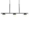 Nordlux Pendant luminaire CONTINA, 3 flames, G9, IP20, glass opal white, black