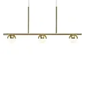 Luminaire à suspension CONTINA 3 flammes G9 IP20, scintillant, laiton, blanc opale, noir , blanche 