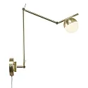 Nordlux Luminaire mural CONTINA G9 IP20, scintillant, laiton, blanc opale, blanche 