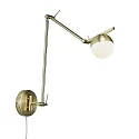 Nordlux Luminaire mural CONTINA G9 IP20, scintillant, laiton, blanc opale, blanche 
