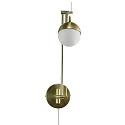 Nordlux Luminaire mural CONTINA G9 IP20, scintillant, laiton, blanc opale, blanche 