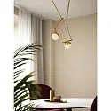 Nordlux Luminaire mural CONTINA G9 IP20, scintillant, laiton, blanc opale, blanche 