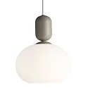 Luminaire à suspension NOTTI E27 IP20, gris, mat, blanche 