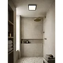 Nordlux LED Ceiling luminaire OJA SQUARE 29 Bathroom luminaire, 14,5W, 3000/4000K, 1600lm, IP54, ring black