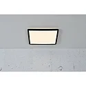 Nordlux LED Ceiling luminaire OJA SQUARE 29 Bathroom luminaire, 14,5W, 3000/4000K, 1600lm, IP54, ring black
