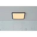 Nordlux LED Ceiling luminaire OJA SQUARE 29 Bathroom luminaire, 14,5W, 3000/4000K, 1600lm, IP54, ring black