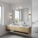 Nordlux Luminaire mural HELVA DOUBLE BASIC IP44, bois, mat 