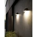 Luminaire mural d'extérieur ARCUS SMART IP54, blanc opale, noir mat gradable